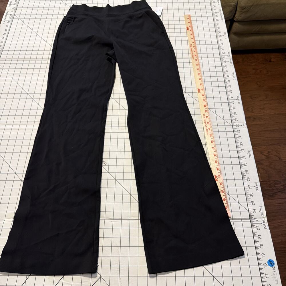 Athleta M MEDIUM Venice Flare Pant Brown Elastic Waist Stretch Flare, Slits NEW